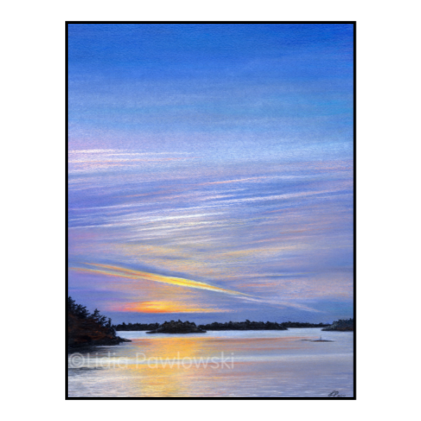 Sunset, Georgian Bay series, Pastels