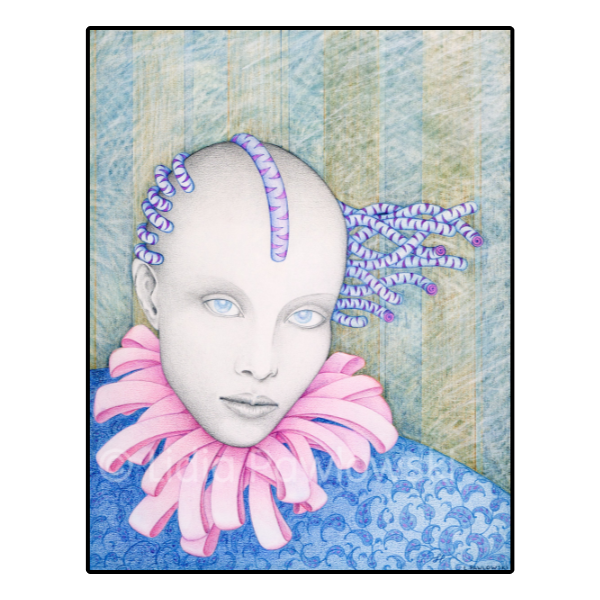 Soft Colour Pencils, Portrait, Illustration