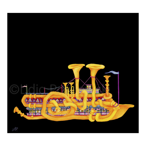 Jazz #2, Illustration, Acrylic on Paper